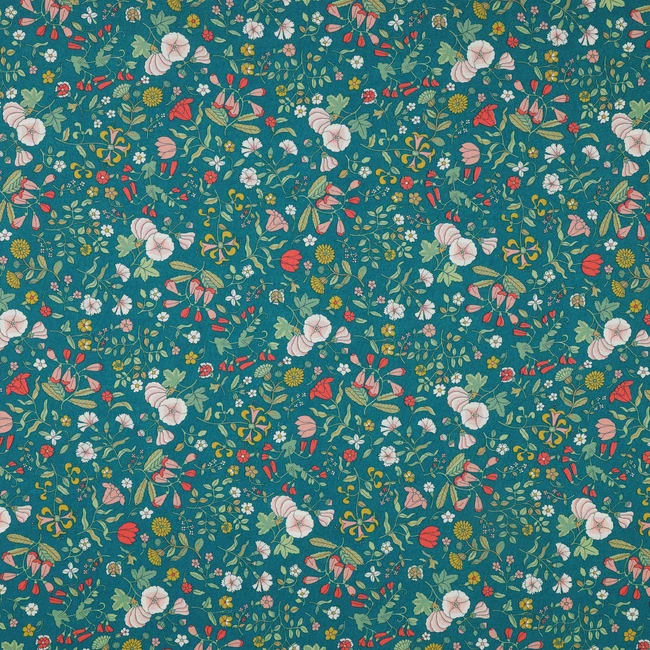 Everlasting - Wildflower Field  A - Teal by Liberty Fabrics - Image 1