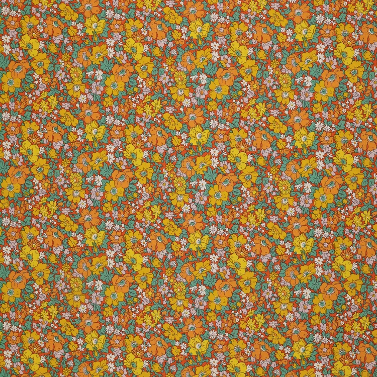 Everlasting - Comos Song  B - Orange by Liberty Fabrics - Image 1