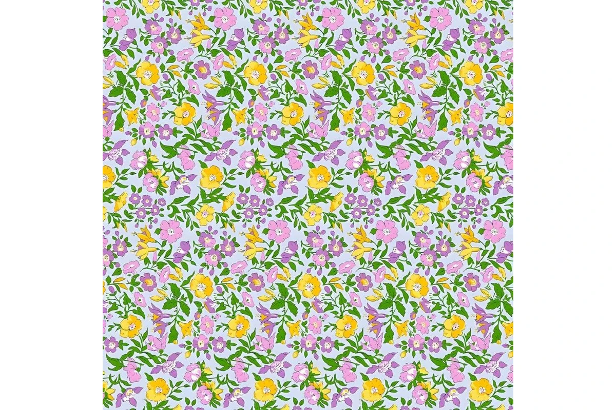 Everlasting - Mamie Flower  A - Lilac by Liberty Fabrics - Image 1