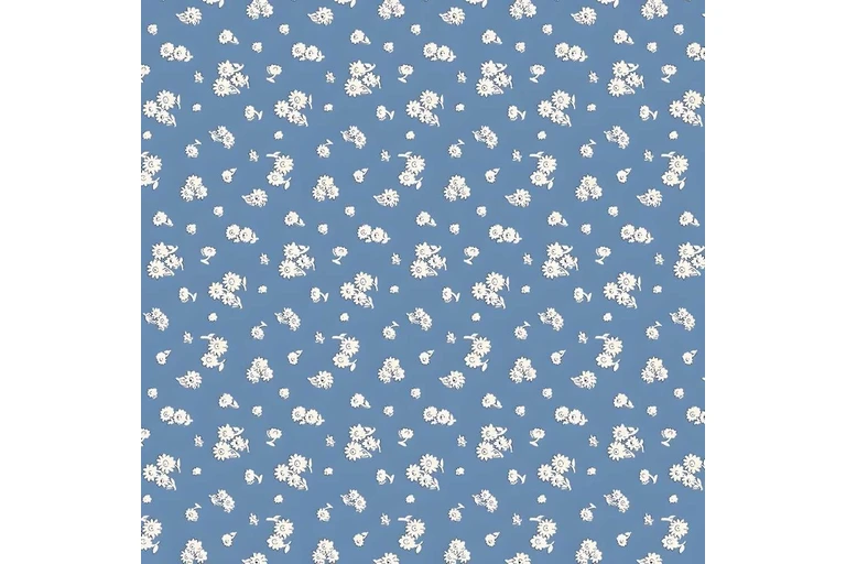 Everlasting - Tumbling Daisy  A - Blue by Liberty Fabrics - Image 1