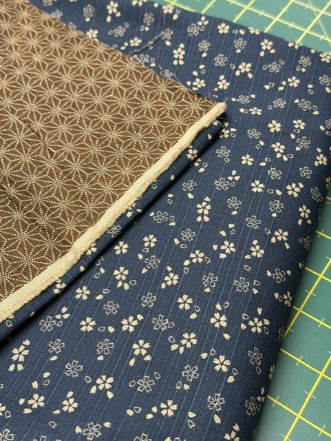 Cotton Printed Shantung - Double Sided - Navy by Sevenberry - Image 1