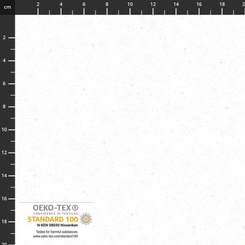 Snow Crystal - Stars and Spickled - White by Stoffabrics - Image 1