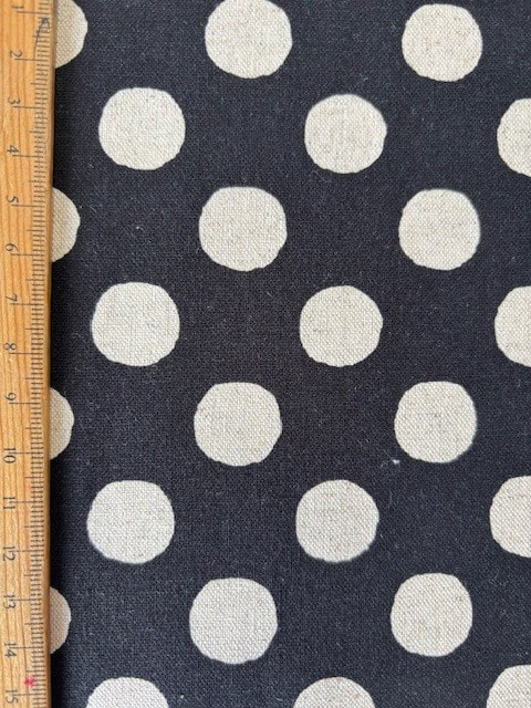 Cotton/Linen Printed Canvas - Black by Sevenberry - Image 1