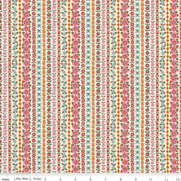 Everlasting - Soho Stripe B - Multi Colours by Liberty Fabrics - Image 1